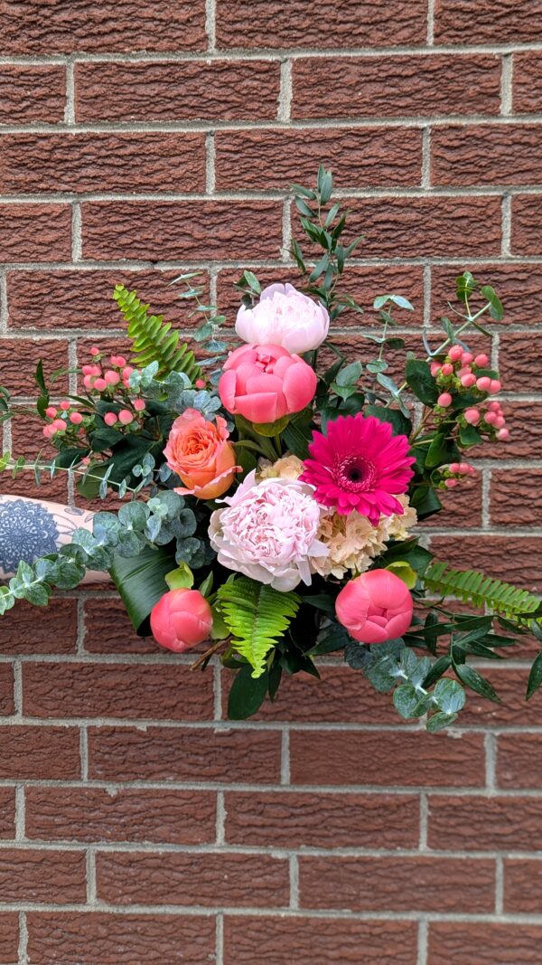 Bouquet de fleurs fête des mères doux